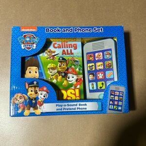 Nickelodeon Paw Patrol:Calling All Pups Book & Phone Sound Book Set Toy wBattery